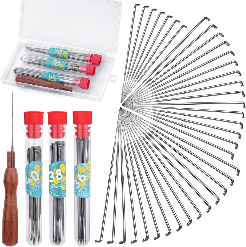 Yizzvb Felting Needles, Needle Felting Tools, Needle Felting Kit Wool Felting Supplies with 40 Pcs Needle Felting Needles, Wooden Handle and Storage Box for Felting Wool Projects - Image 1